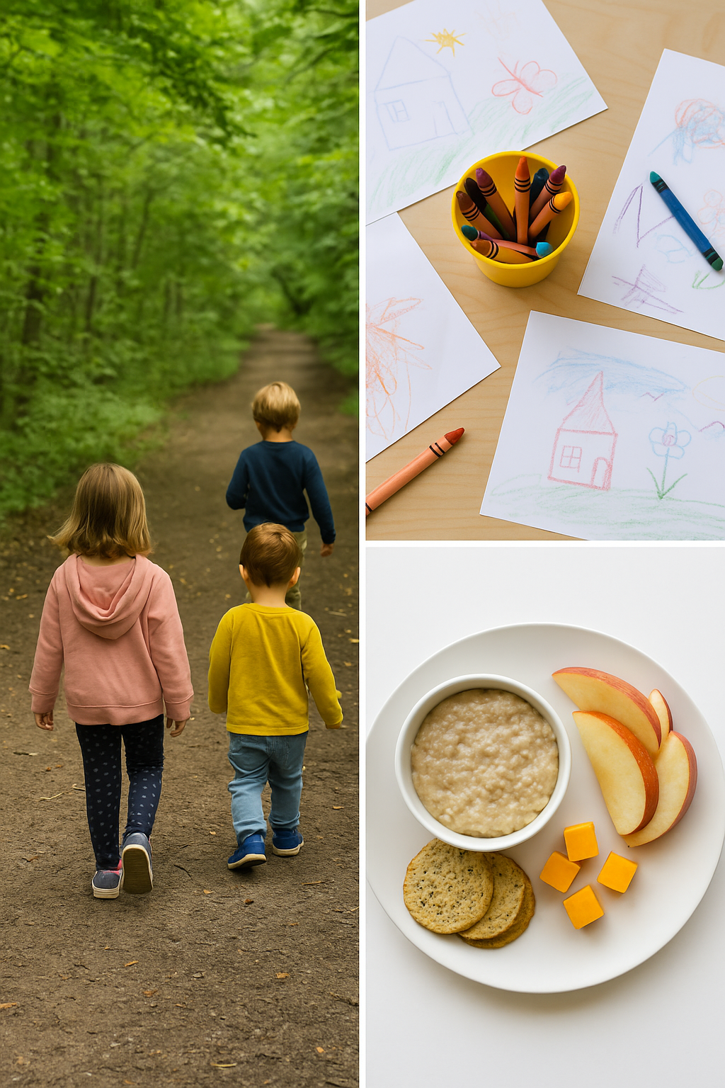 Children playing collage